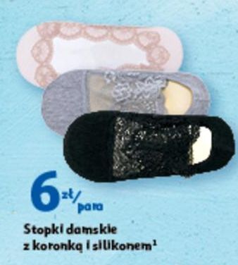 Auchan Stopki damskie z koronką i silikonem oferta