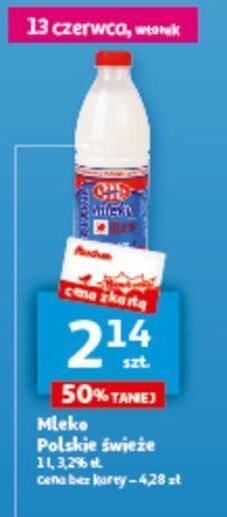 Auchan Mleko polskie 3.2% mlekovita oferta