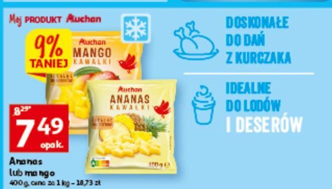 Auchan Ananas kawałki auchan różnorodne (logo czerwone) oferta