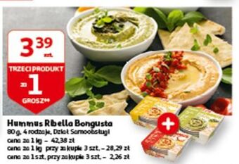 Auchan Hummus pikantny ribella oferta