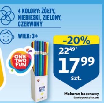 Auchan Makaron basenowy one two fun oferta