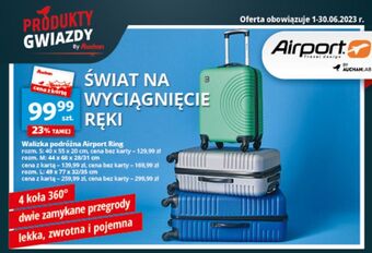 Auchan Walizka podróżna ring l 49 x 77 32/35 cm airport oferta