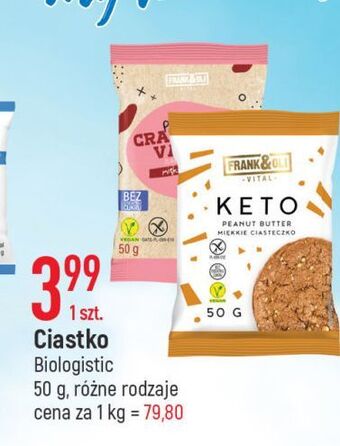 E.Leclerc Ciastko proteinowe cranberry vanilla frank&oli oferta