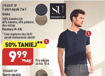 ALDI T-shirt męski m-xxl straight up oferta
