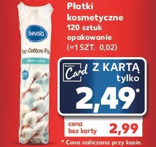 Kaufland Płatki kosmetyczne bawełniane bevola oferta