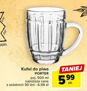 Carrefour Kufel do piwa porter 500 ml oferta