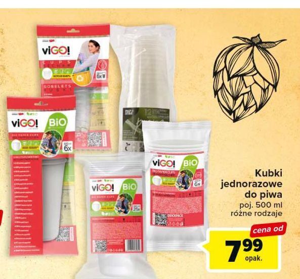 Carrefour Kubki papierowe 250 ml vigo! oferta