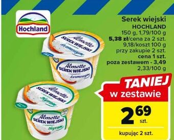 Carrefour Serek wiejski z twrożkiem kremowym hochland almette oferta
