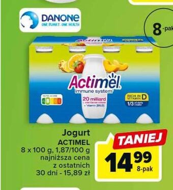 Carrefour Jogurt wieloowocowy danone actimel oferta