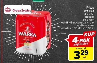 Carrefour Piwo warka oferta
