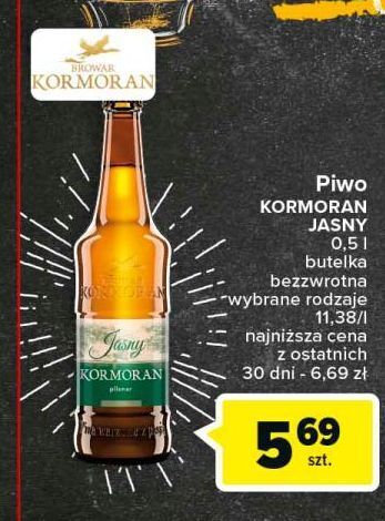 Carrefour Piwo kormoran jasny oferta