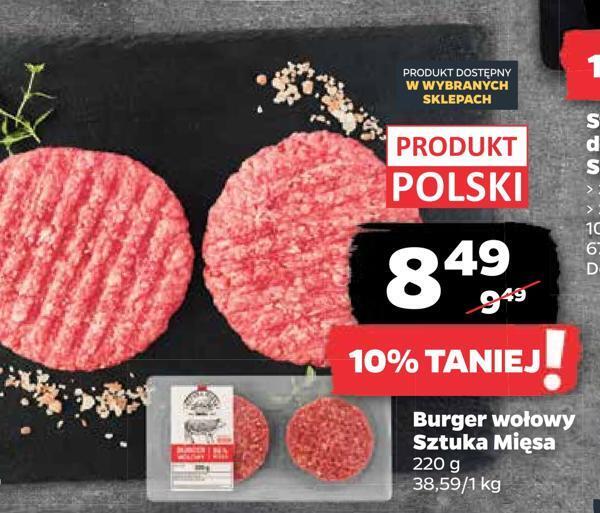 Netto Burger wołowy sztuka mięsa oferta