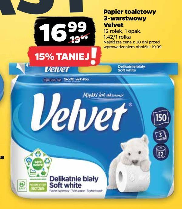 Netto Papier toaletowy 3-warstwowy velvet oferta