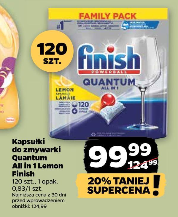 Netto Kapsułki do zmywarki quantum all in 1 lemon finish oferta