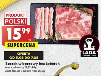 Biedronka Boczek wieprzowy bez żeberek 1kg oferta