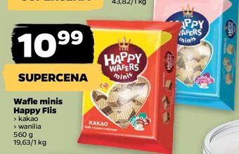 Netto Wafelki mini wanilia happy wafers oferta