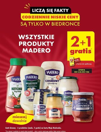 Biedronka WSZYSTKIE PRODUKTY MADERO oferta