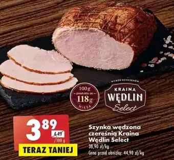 Biedronka Szynka wędzona czereśnią Kraina Wędlin Select 100g oferta