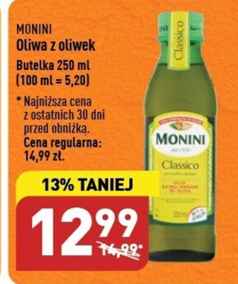 ALDI MONINI Oliwa z oliwek 250ml oferta