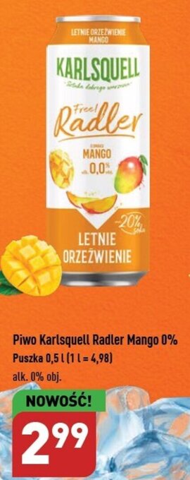 ALDI Piwo Karlsquell Radler Mango 0% 0,5 l oferta