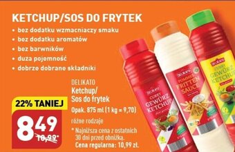 ALDI DELIKATO Ketchup/ Sos do frytek 875ml oferta