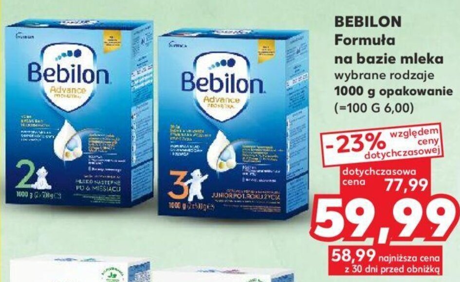 Kaufland Bebilon Formuła na bazie mleka 1000g oferta