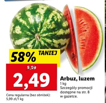 Lidl Arbuz, luzem 1 kg oferta