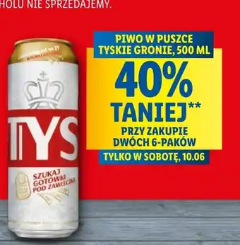 Lidl Tyskie Gronie Piwo w puszce 500ml oferta