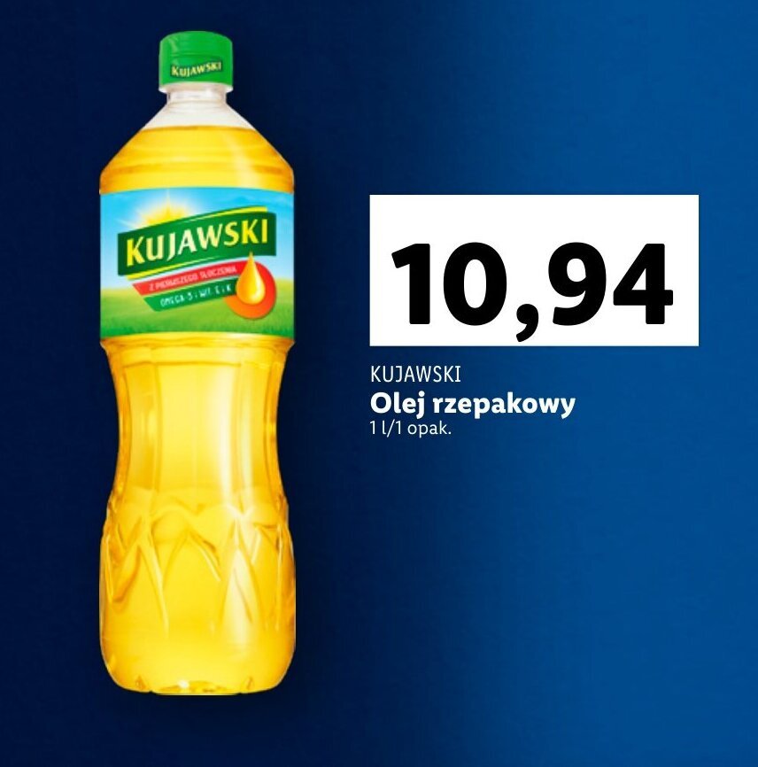 Lidl KUJAWSKI Olej rzepakowy 1 l/1 opak. oferta