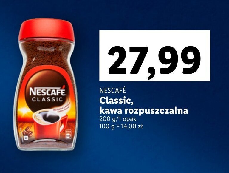Lidl NESCAFÉ Classic, kawa rozpuszczalna oferta