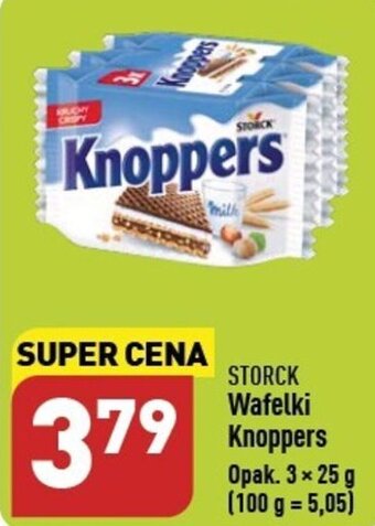 ALDI STORCK Wafelki Knoppers 3 x 25 g oferta