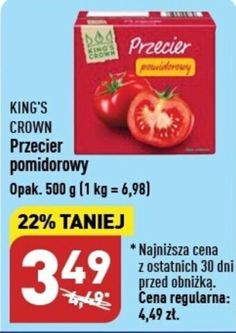 ALDI KING'S CROWN Przecier pomidorowy 500g oferta