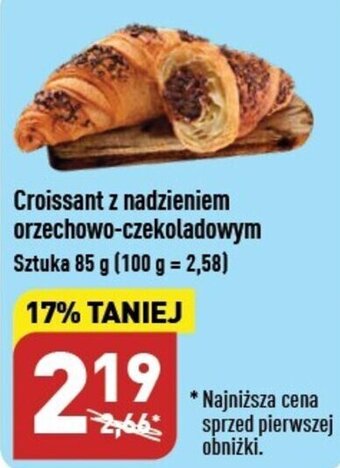ALDI Croissant z nadzieniem orzechowo-czekoladowym 85g oferta
