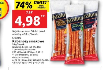 Lidl Krakus Kabanosy smakowe 95g oferta