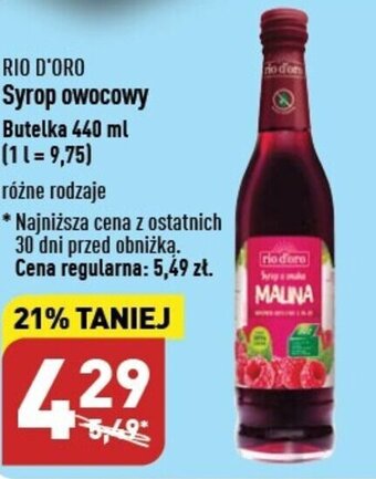 ALDI RIO D'ORO Syrop owocowy 440 ml oferta