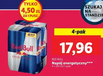 Lidl Red Bull Napój energetyzujący 4 x 250ml oferta