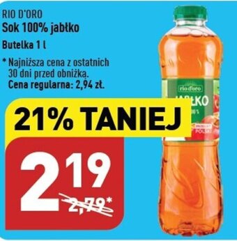 ALDI RIO D'ORO Sok 100% jabłko 1l oferta