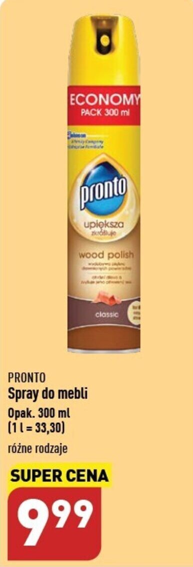 ALDI PRONTO Spray do mebli 300ml oferta