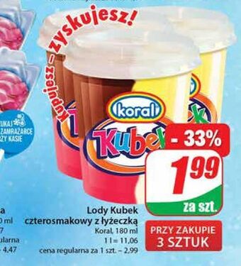 Dino Lody kubek czterosmakowy koral kubek czterosmakowy oferta