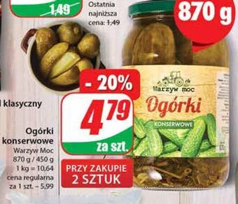 Dino Ogorki konserwowe warzyw moc oferta