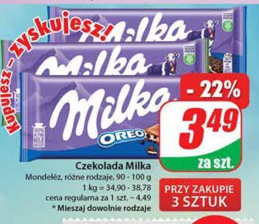 Dino Czekolada alpine milk milka oferta