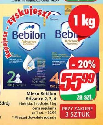 Dino Mleko 2 bebilon advance pronutra oferta