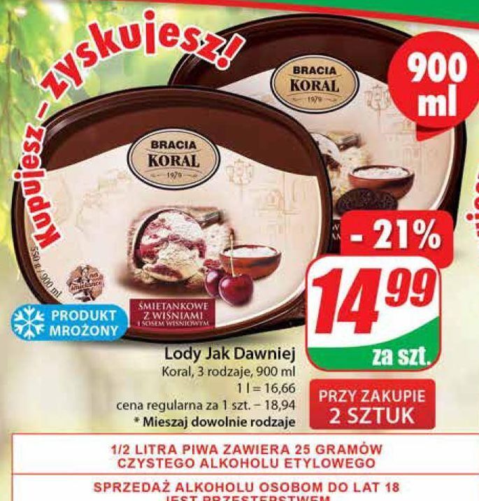 Dino Lody śmietankowe z ciasteczkami bracia koral jak dawniej oferta