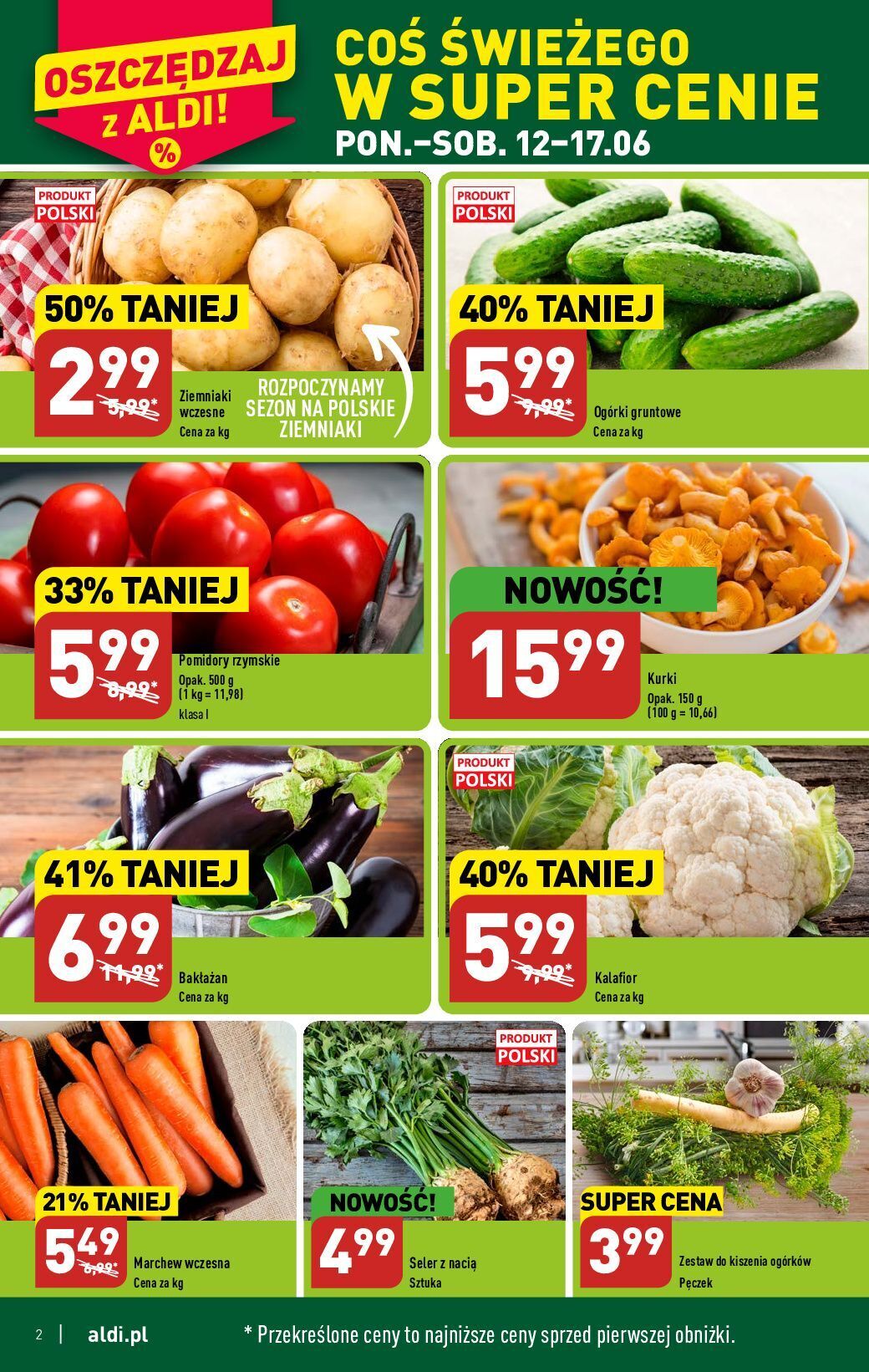 ALDI Marchew wczesna Cena za kg oferta