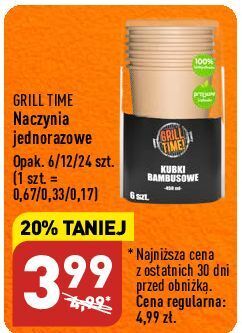 ALDI Kubki babmbusowe 250 ml grill time oferta