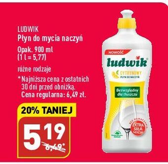 ALDI Płyn do mycia naczyń cytrynowy ludwik oferta