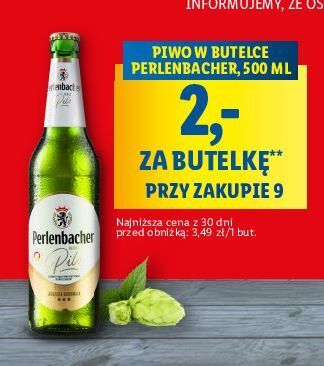Lidl Piwo perlenbacher pils oferta