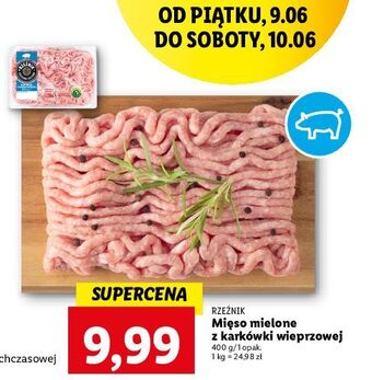 Lidl Mięso mielone wieprozwe z karkówki rzeźnik codzienna dostawa oferta
