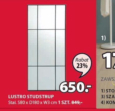JYSK Lustro studstrup s80 x d180 w3 cm oferta