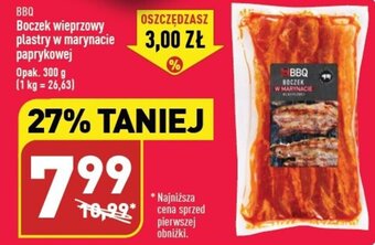 ALDI BBQ Boczek wieprzowy plastry w marynacie 300g oferta